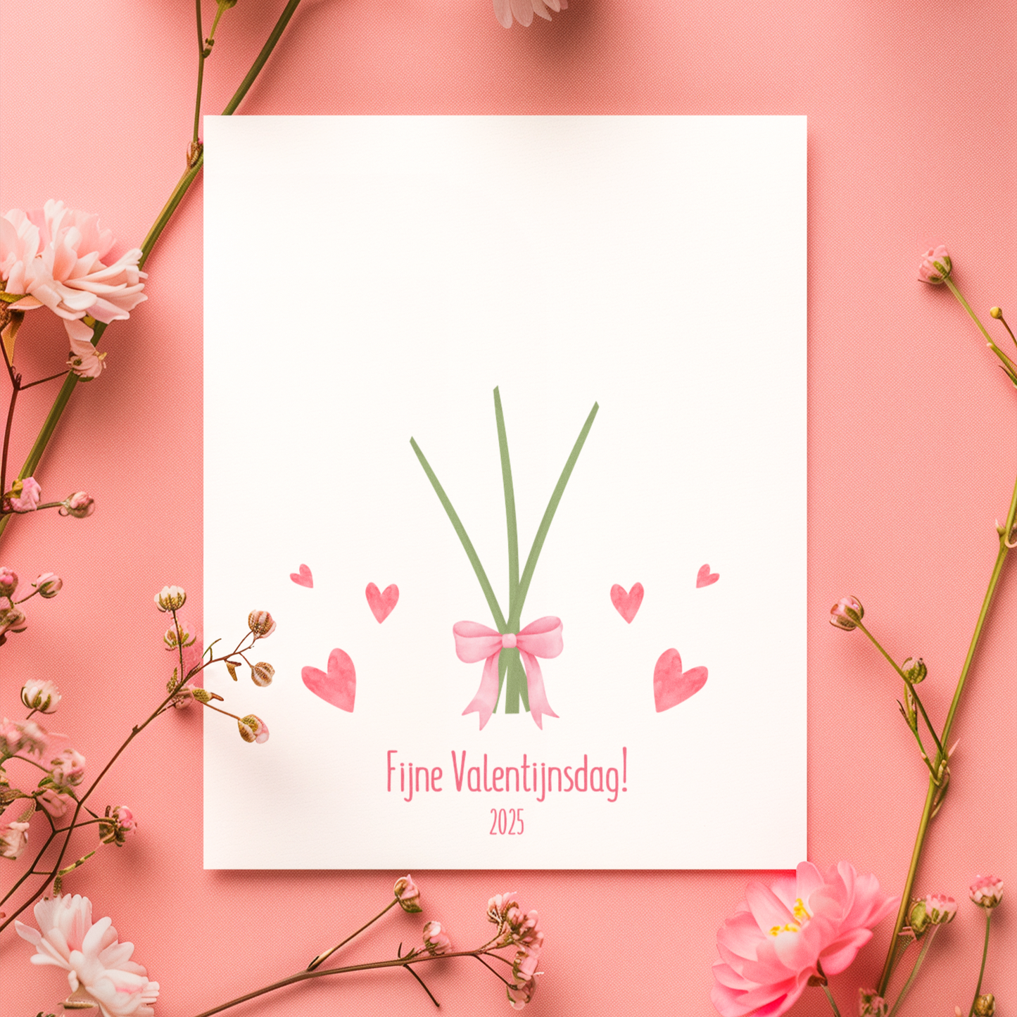 Knutsel een bos bloemen! Liefdevolle herinnering, handafdruk Valentijnsdag vb