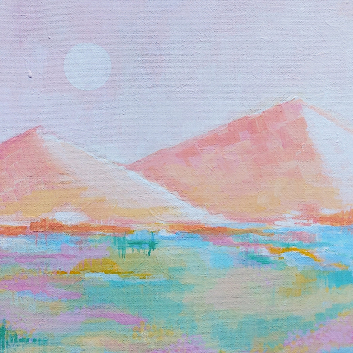 Ingelijst Pastel Schilderij “Stilte droom"