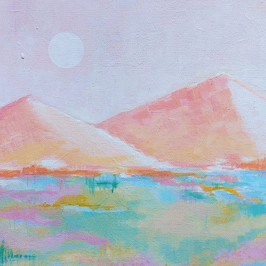 Ingelijst Pastel Schilderij “Stilte droom"