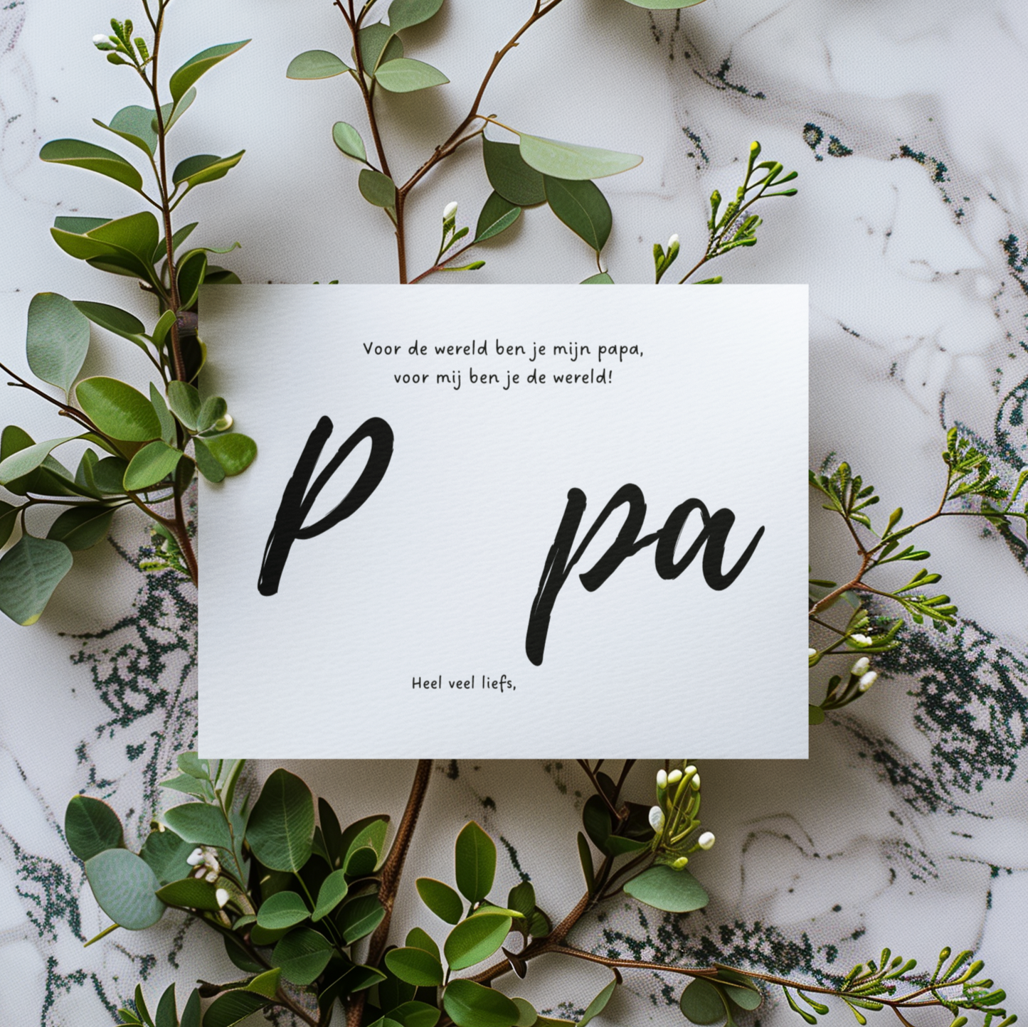 Papa vaderdag cadeau met handafdruk digitale download