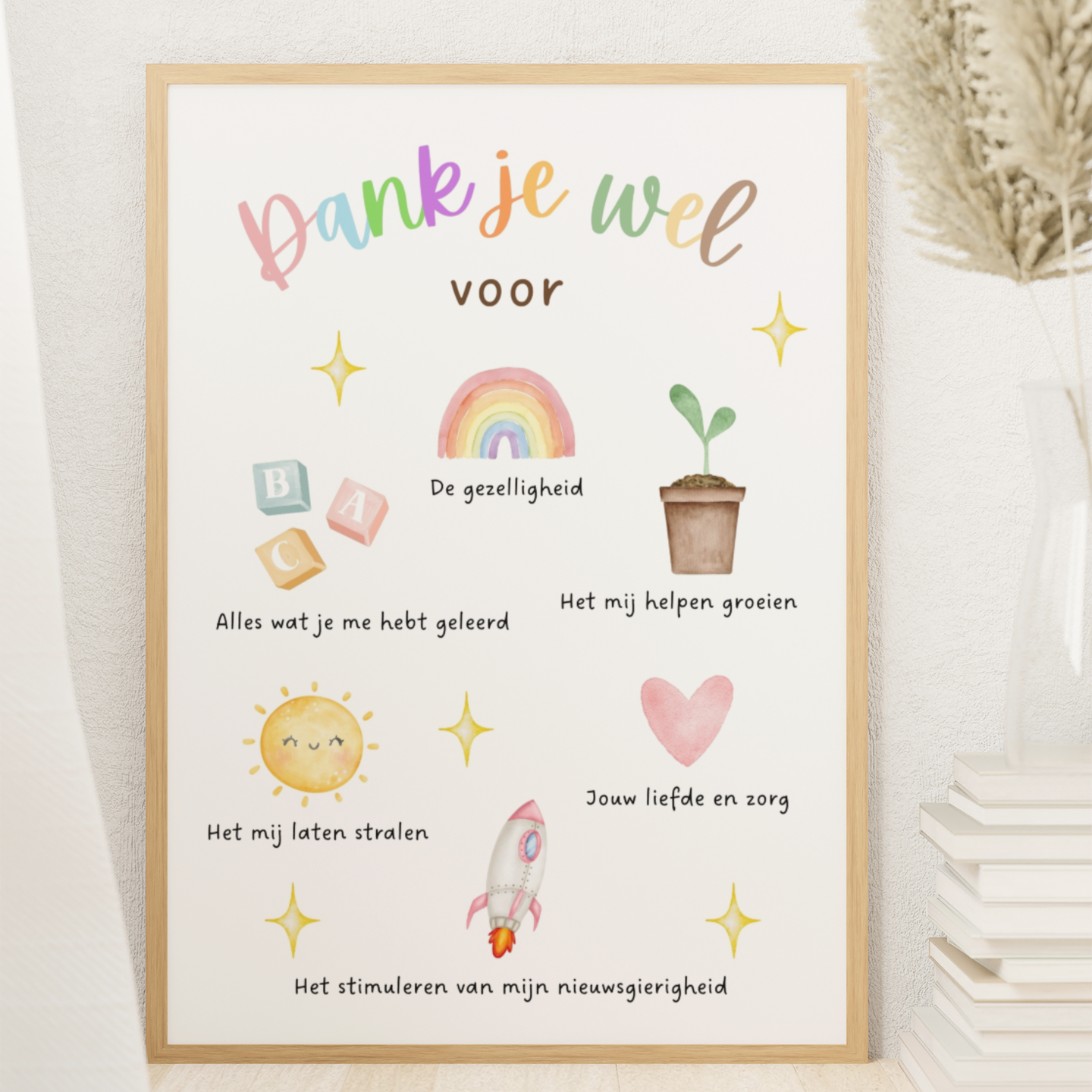 bedankje voor juf of meester einde schooljaar cadeau idee