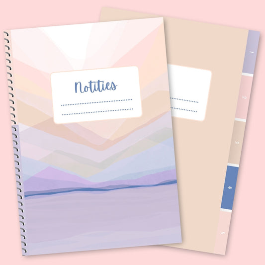 notitie boek dagboek met tabbladen in pasteltinten met stickers en dagboekragen herbruikbaar