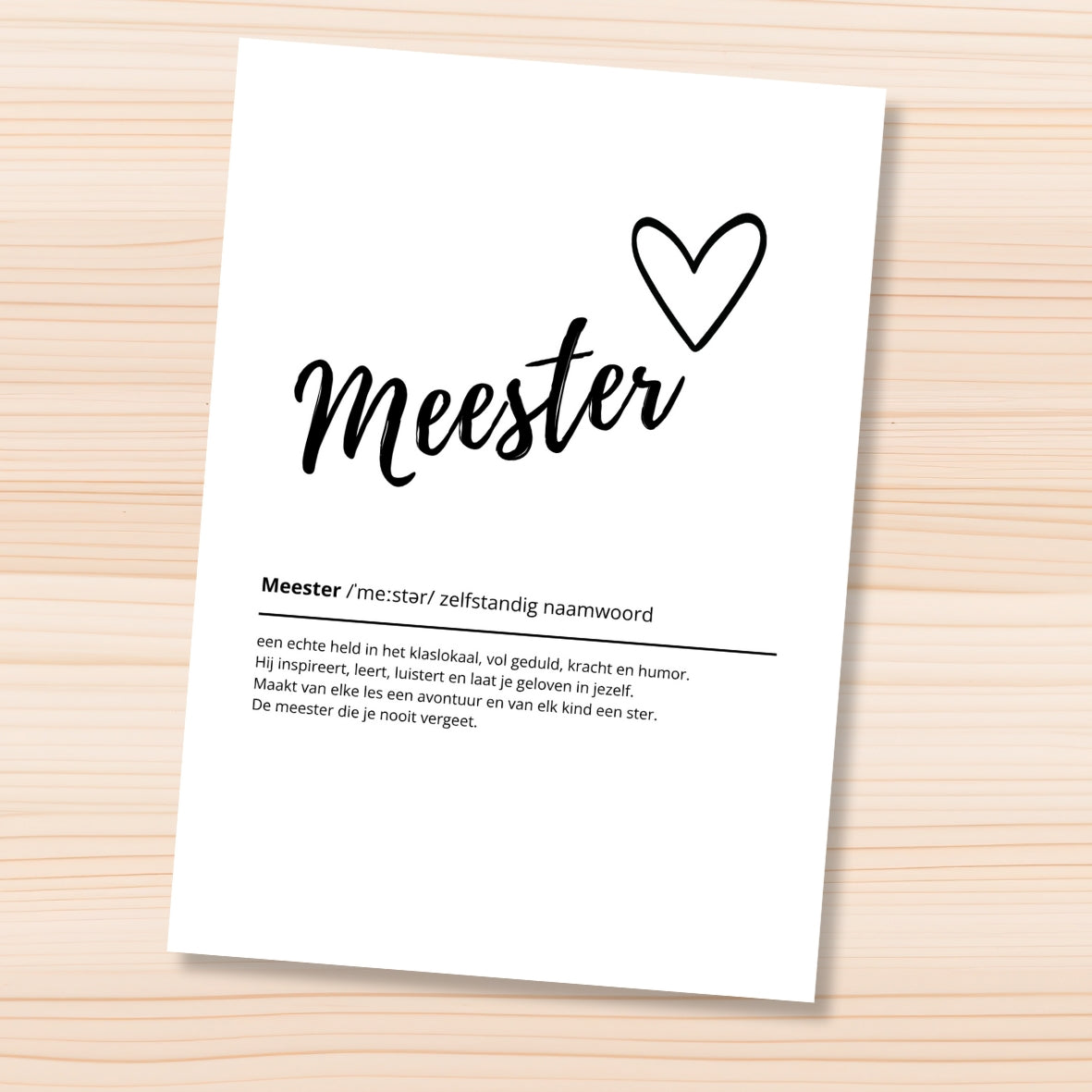 poster cadeau meester printable bedankje eindeschooljaar