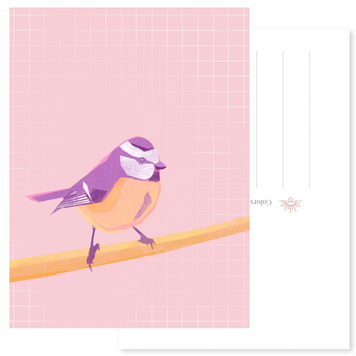 Ansichtkaart Pimpelmees | Vogelkaart | Mooie Kunstkaart voor Post of Decoratie