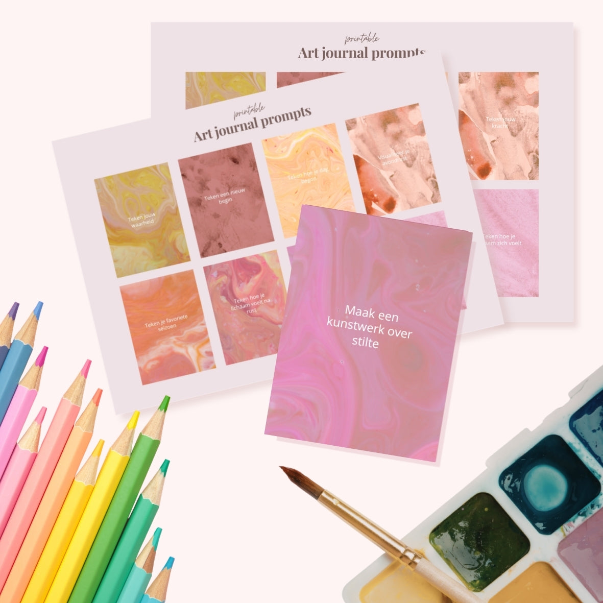 Art journal prompts voor rust in je hoofd
