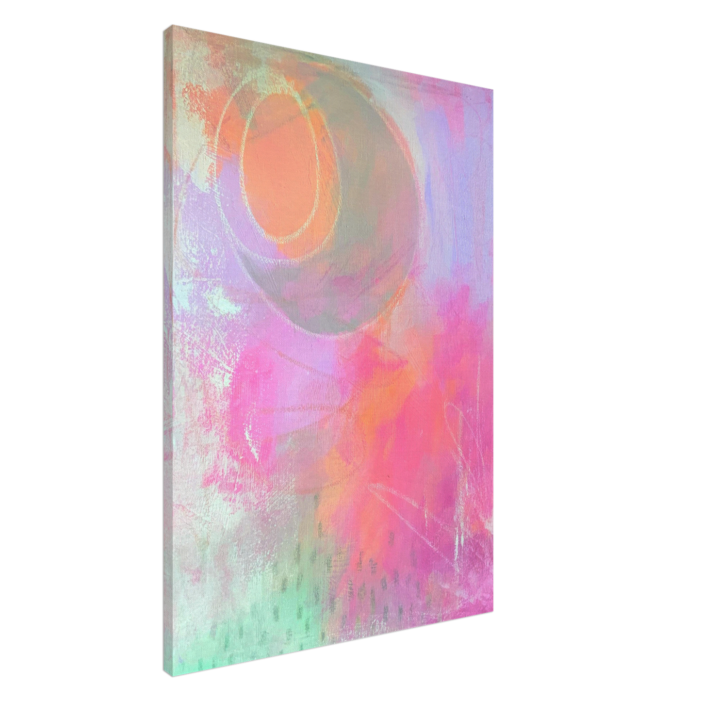Abstract schilderij "Flow" kleurrijk en modern