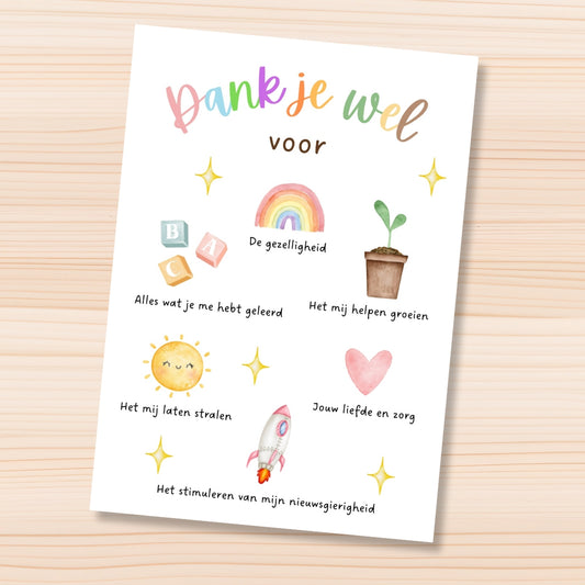 cadeau voor juf of meester einde schooljaar verrassing