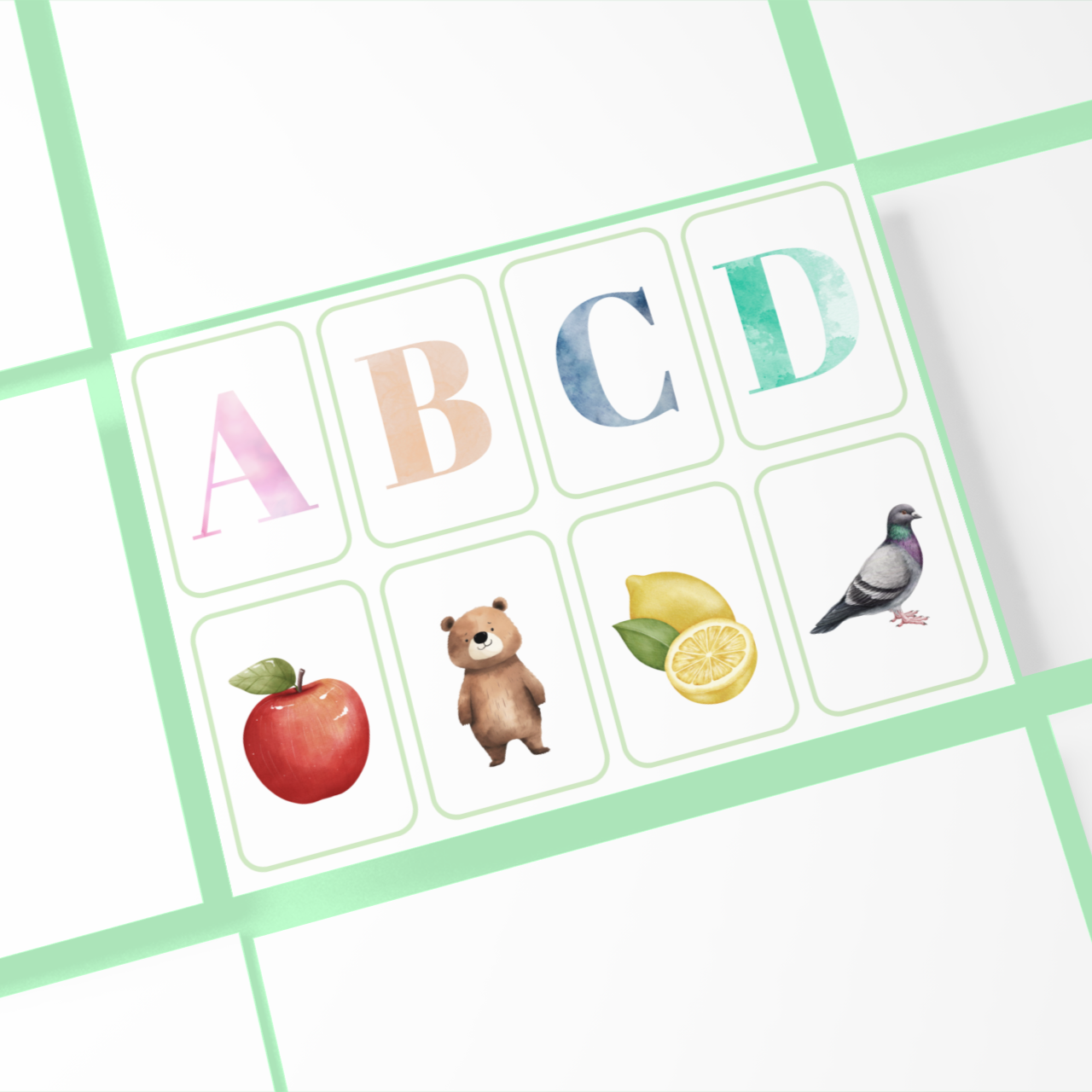Flashcards alfabet educatief voor kinderen