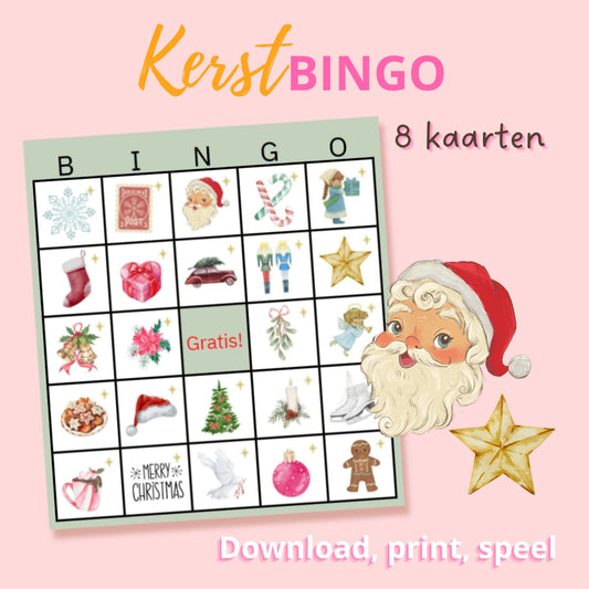 kerst Bingo kaarten voor kinderen