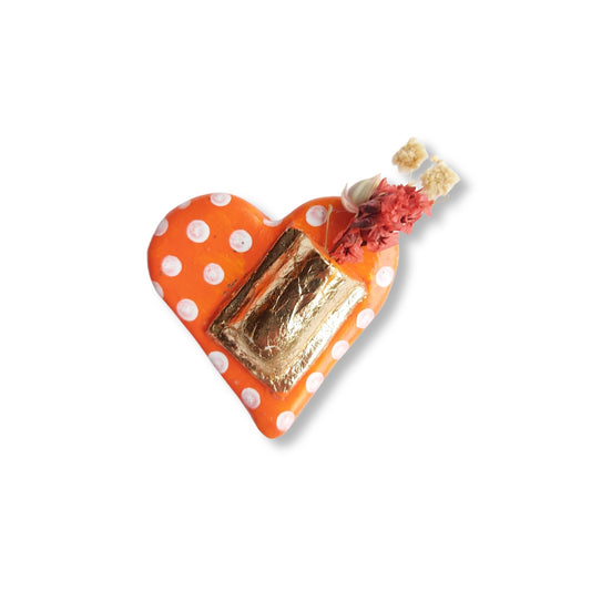 Handgemaakte Klei Magneet met een "Touch of Gold"