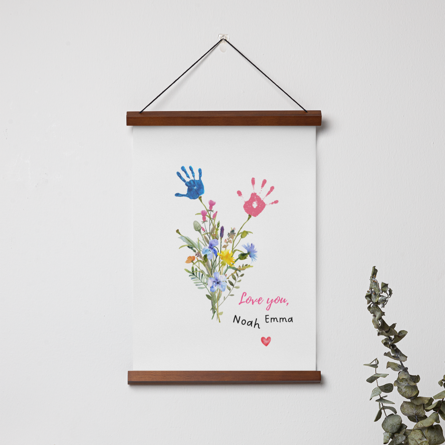 Afdrukbare Bloemenkaart Moederdag voor mama of oma, DIY activiteit kind peuter baby aandenken