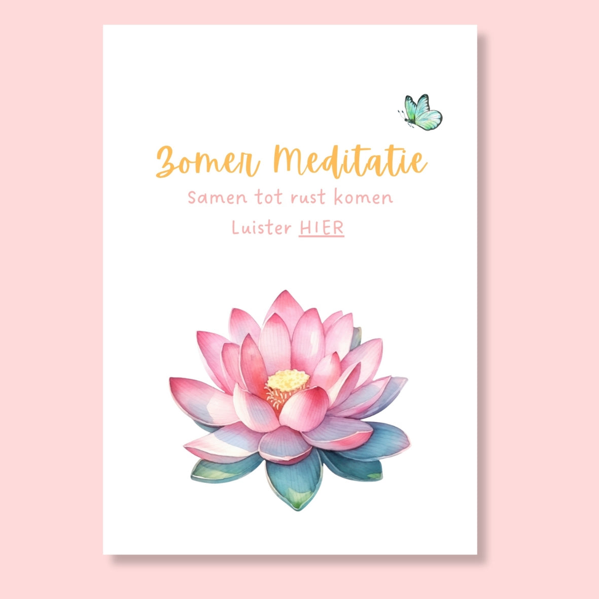 st regmeditatie voor moeder en kind ruelmaat en verbinding lotusbloem vlinder